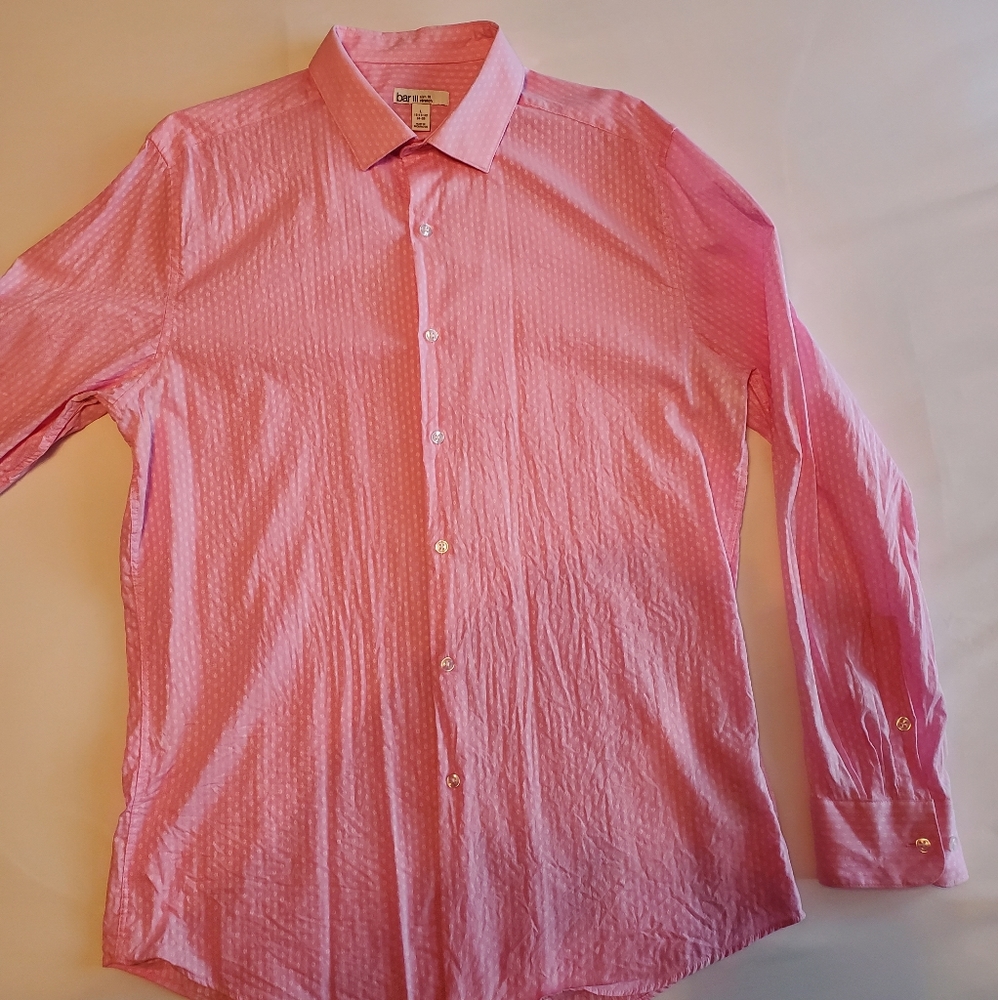 Bar III Mens Slim Fit Stretch Shirt Size L